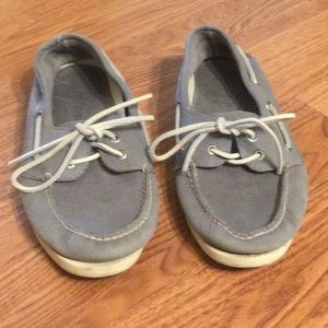 Sperry Top Sider Soft Grey Leather Lace Shoes Men’s 9M